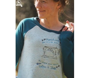 Stickdatei - Spruch Katzen und Stoffe